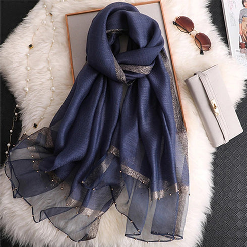 Luxe Pearl Hijabs - Navy